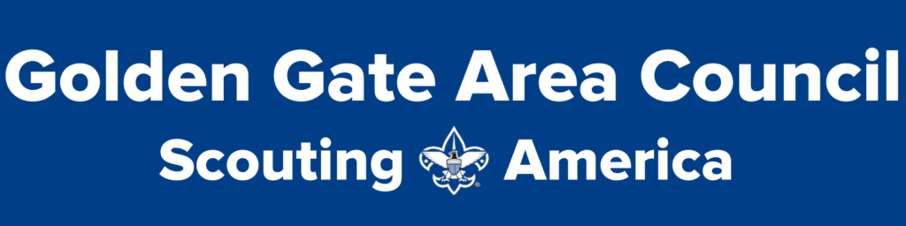 GGAC Scouting America white letters on blue background